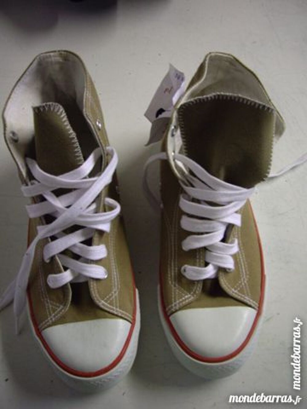 Baskets hautes en toile Brun pt 40/41-neuves- Chaussures