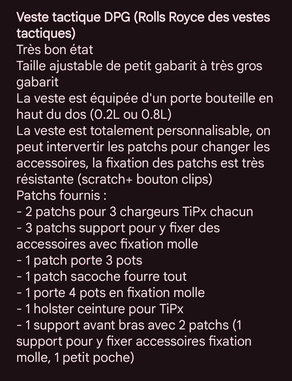 Kit Paintball Tpx + Veste Tactique + bouteille Sports