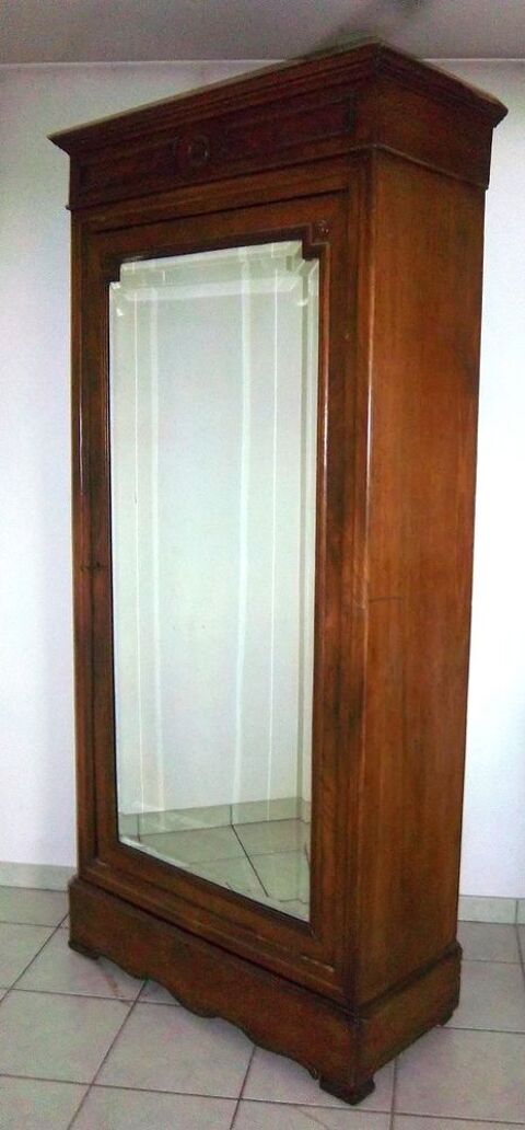 ARMOIRE ANCIENNE TYPE BONNETIERE LINGERE - PORTE AVEC MIROIR 370 Nevers (58)
