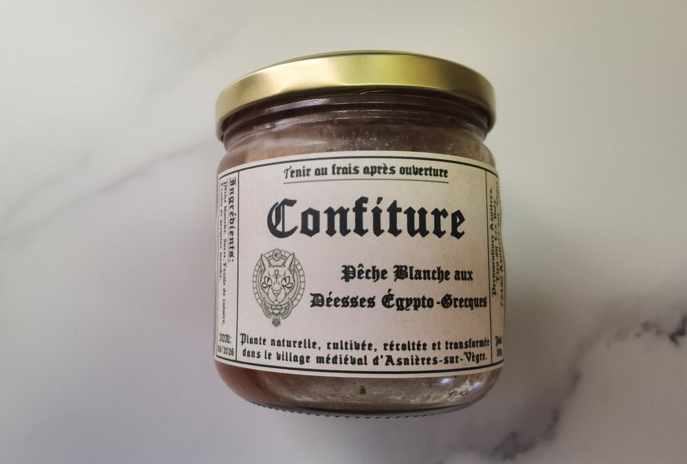 Confiture: P&ecirc;che Blanche aux D&eacute;esses &Eacute;gypto-grecques (380g) Cuisine