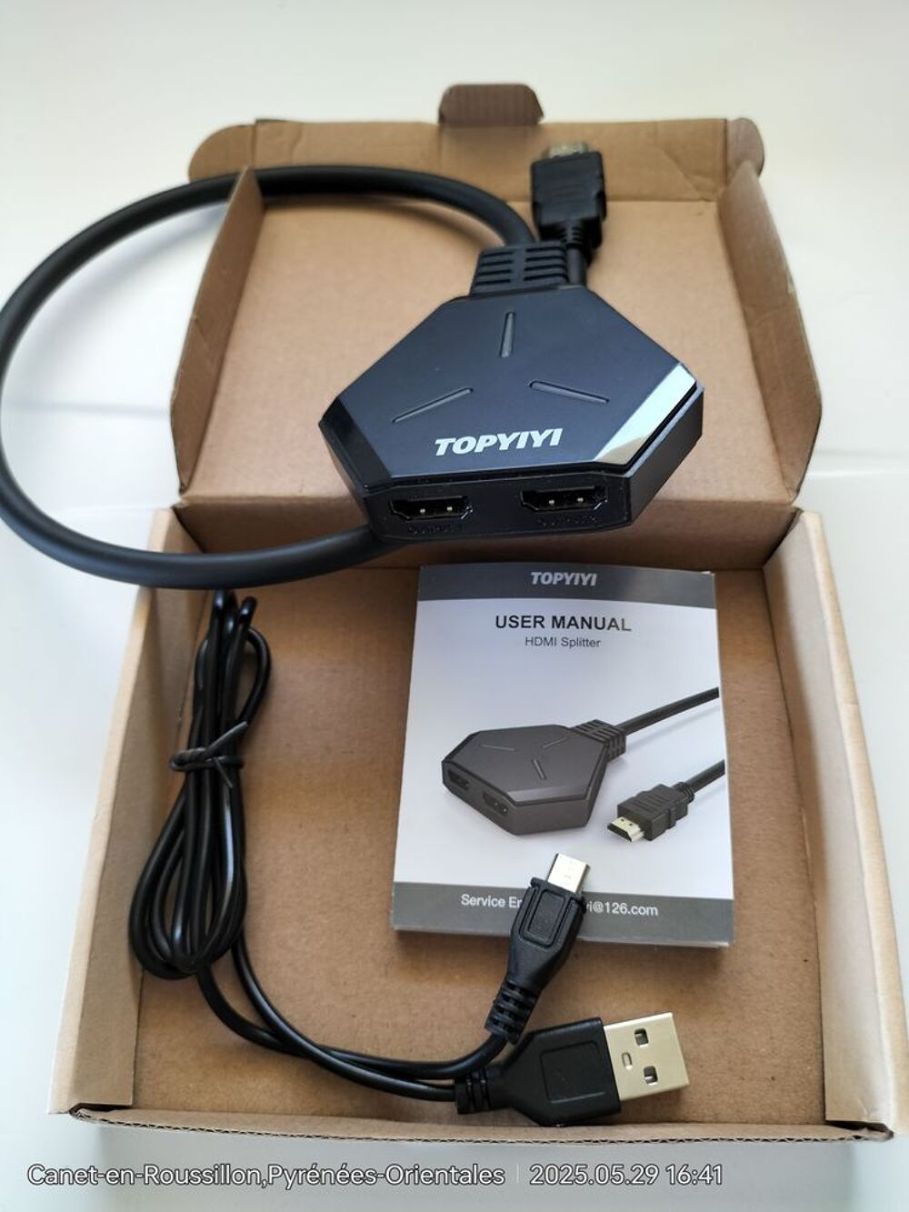 R&eacute;partiteur / Splitter HDMI 4K / UHD (1 Entr&eacute;e et 2 Sorties) Matériel informatique