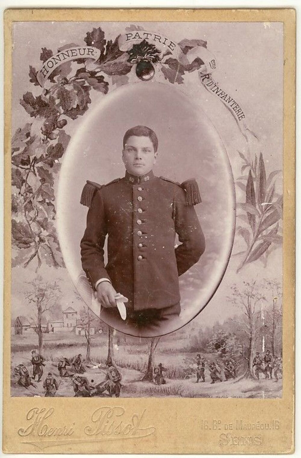 Photographie Militaire 89&egrave;me d'Infanterie Henri Tissot Sens 