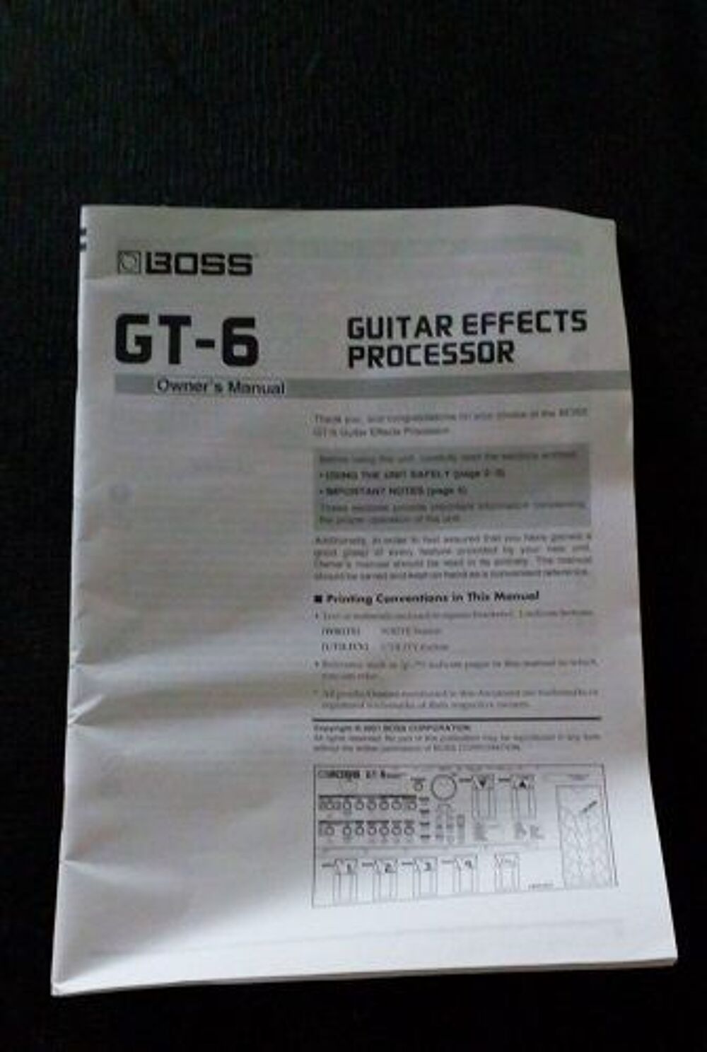 Mode d emploi GT6 en anglais / GT6 user manual in English Instruments de musique