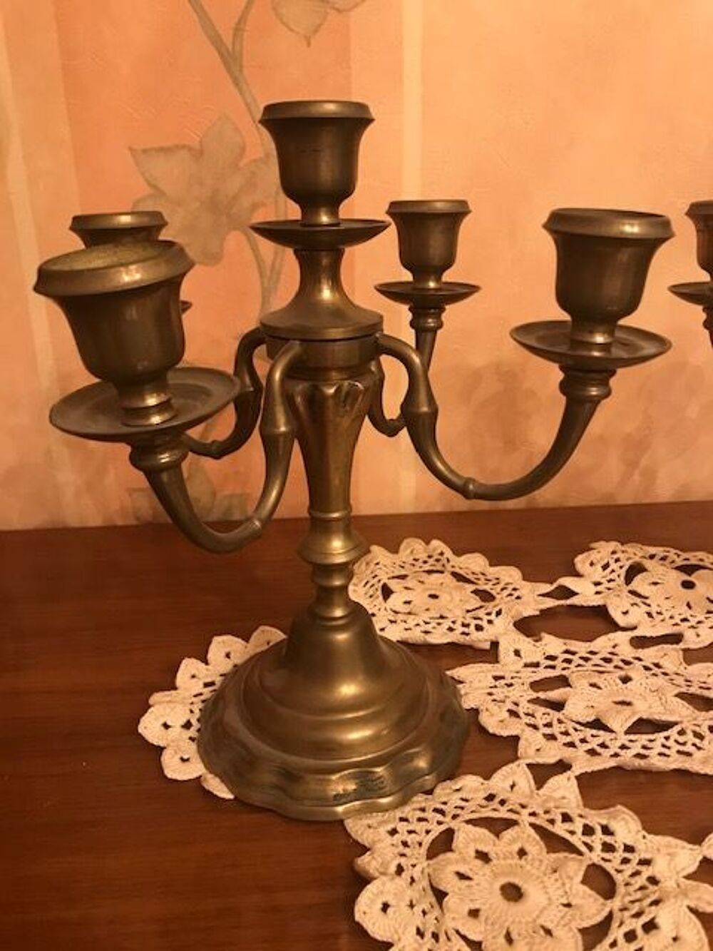 2 chandeliers authentiques 5 branches Bronze Décoration