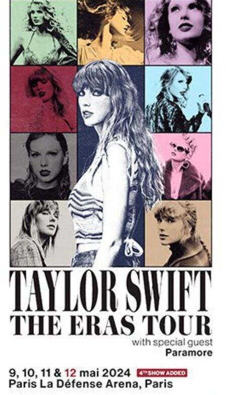 Taylor swift Paris tour billet concert assise cat prestige 1 1989 Paris 14 (75)