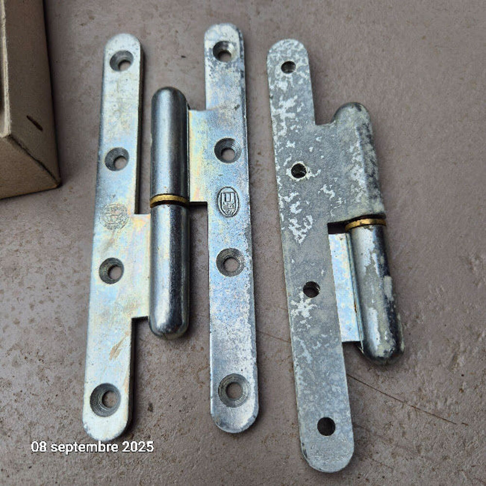 Lot de 12 Paumelles roul&eacute; acier pour fen&ecirc;tre . Gauche Bricolage