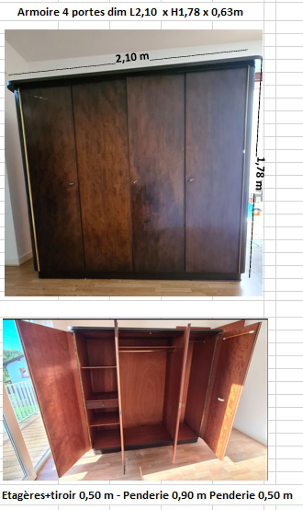 Achetez armoire 4 portes occasion, annonce vente à Niedermodern (67