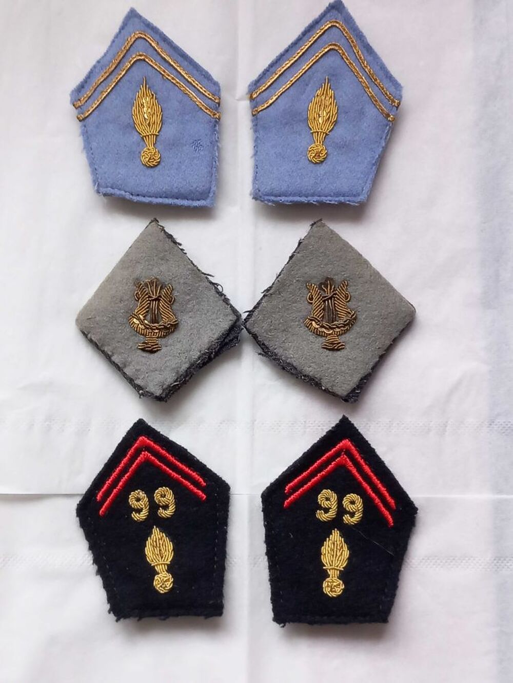 pattes de col militaria 