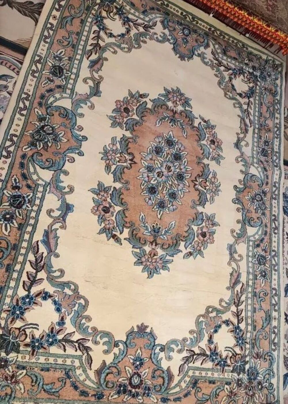 Tapis grand 6m2 motif fleur Décoration