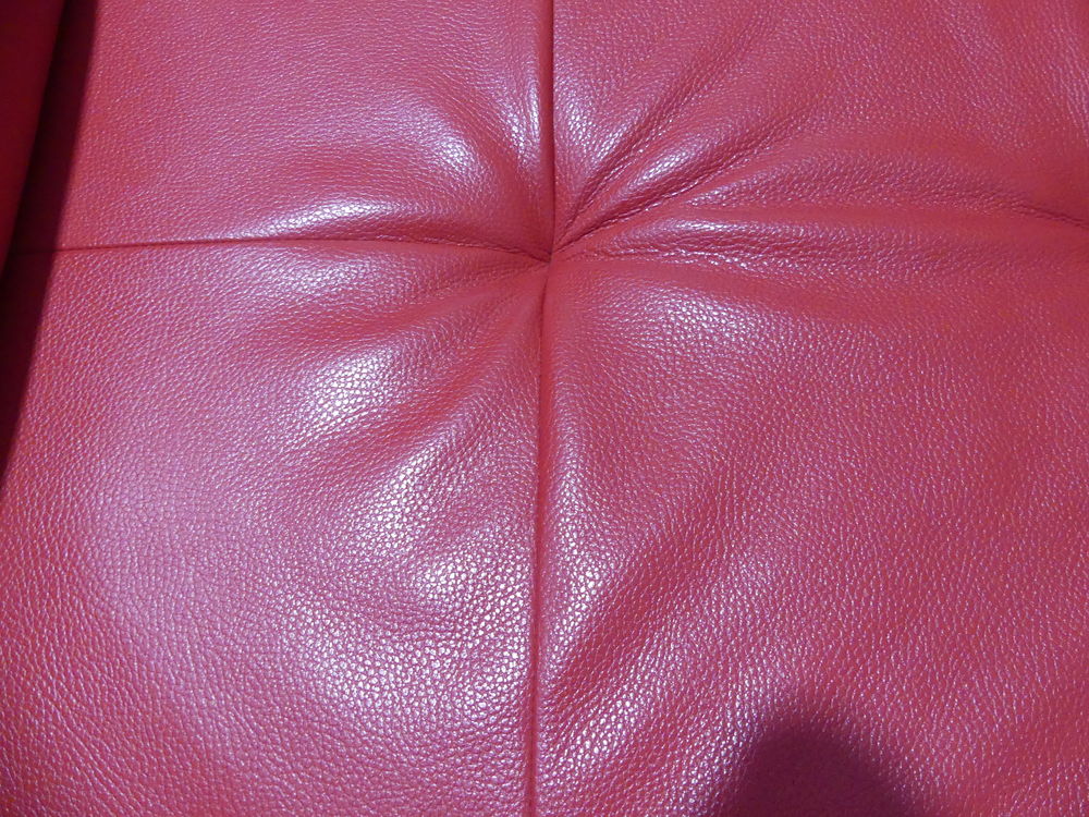 CANAPE RELAX ANGLE DROIT CUIR ROUGE Meubles