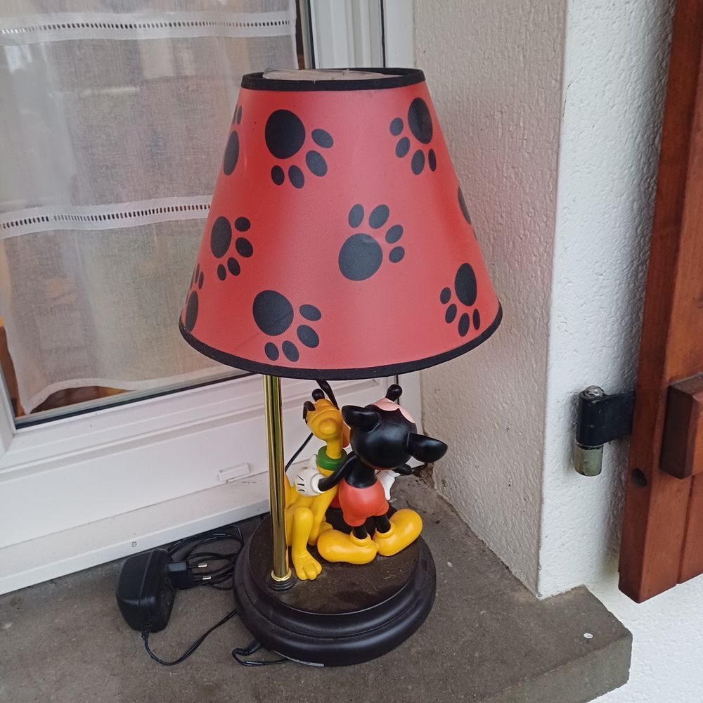 Lampe de chevet Mickey et Plut&ocirc;t vintage Mobilier enfants