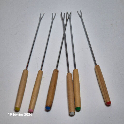 Lot de 6 longues fourchettes à fondue, acier Inoxydable, 5 Saumur (49)