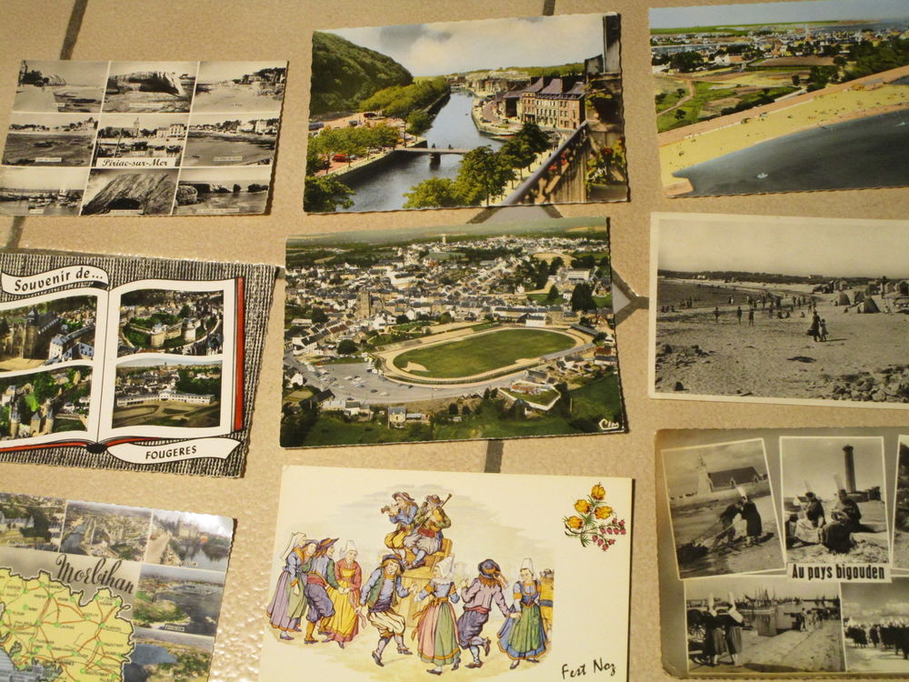 VIEILLES CARTES POSTALES BRETAGNE"CHATEAULIN-MORBIHAN ETC.. 
