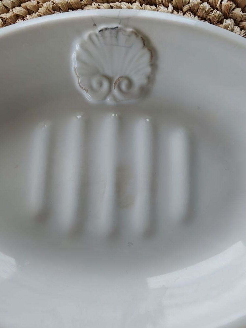 Joli porte savon blanc fabrication italienne . Neuf Décoration