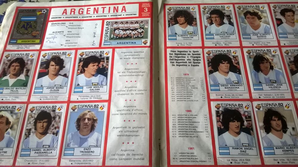 Album Panini Foot Coupe du Monde en espagne1982 