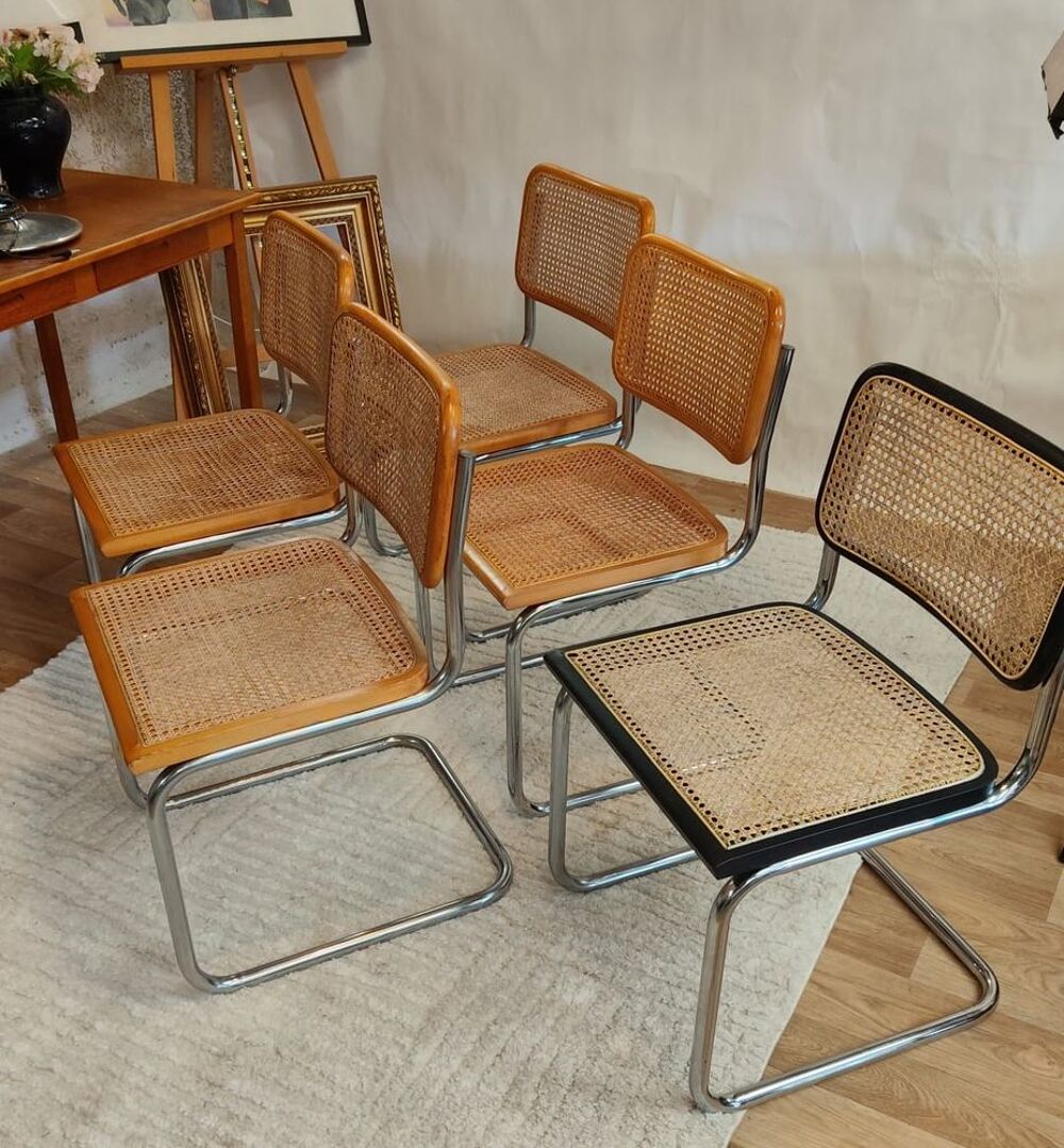 Chaise Cesca B32 de Marcel Breuer estampill&eacute;e, Italie Meubles