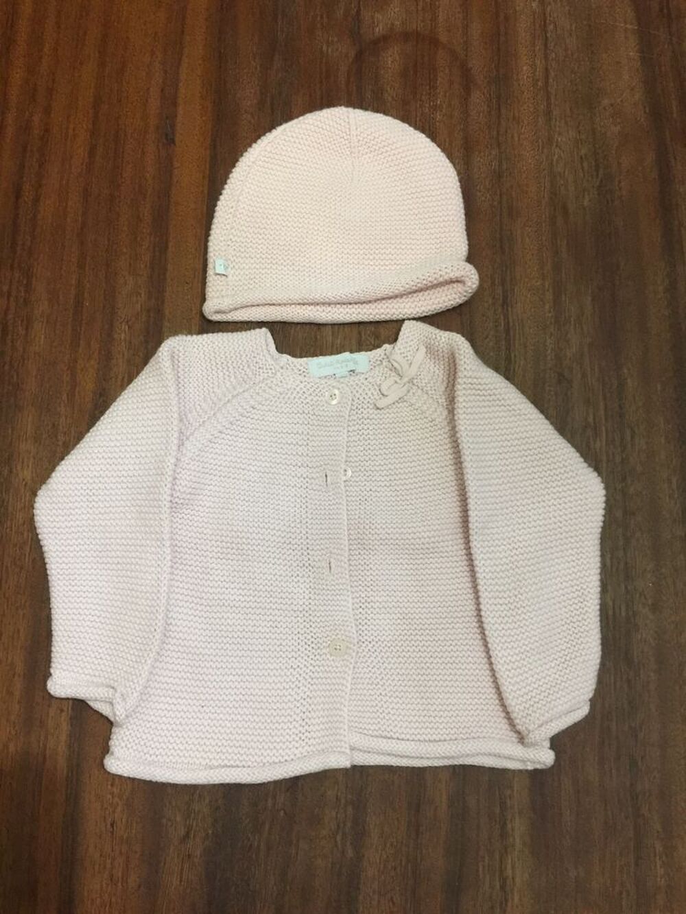 Ensemble enfant fille gilet + bonnet " Cadet rousse Vêtements enfants