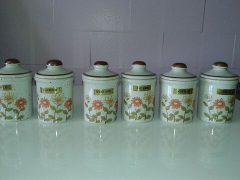 pots  pices en grs motifs floral vintage 20 Dijon (21)