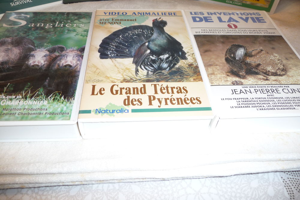 Collectionneur c&egrave;de VHS-DVD (chasse, p&ecirc;che, animaux)
DVD et blu-ray