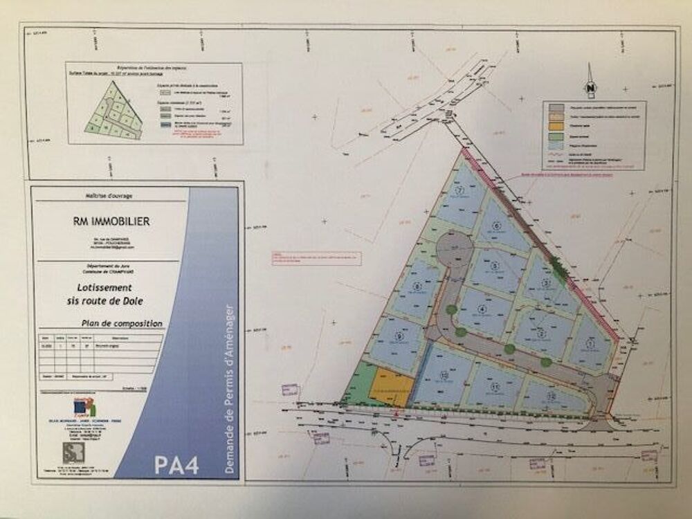 Vente Terrain A VENDRE 12 TERRAINS VIABILISES - CHAMPVANS 39100 Champvans