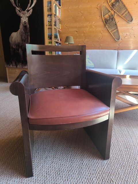 Fauteuil bois avec assise cuir 250 Suresnes (92)