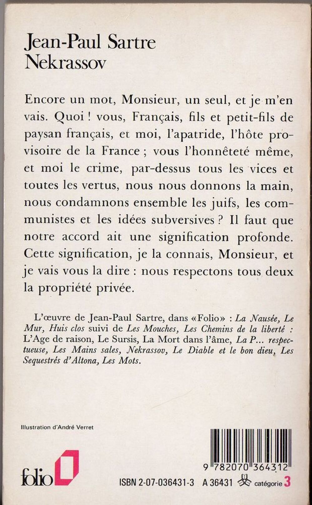 Nekrassov - Jean-Paul Sartre Livres et BD