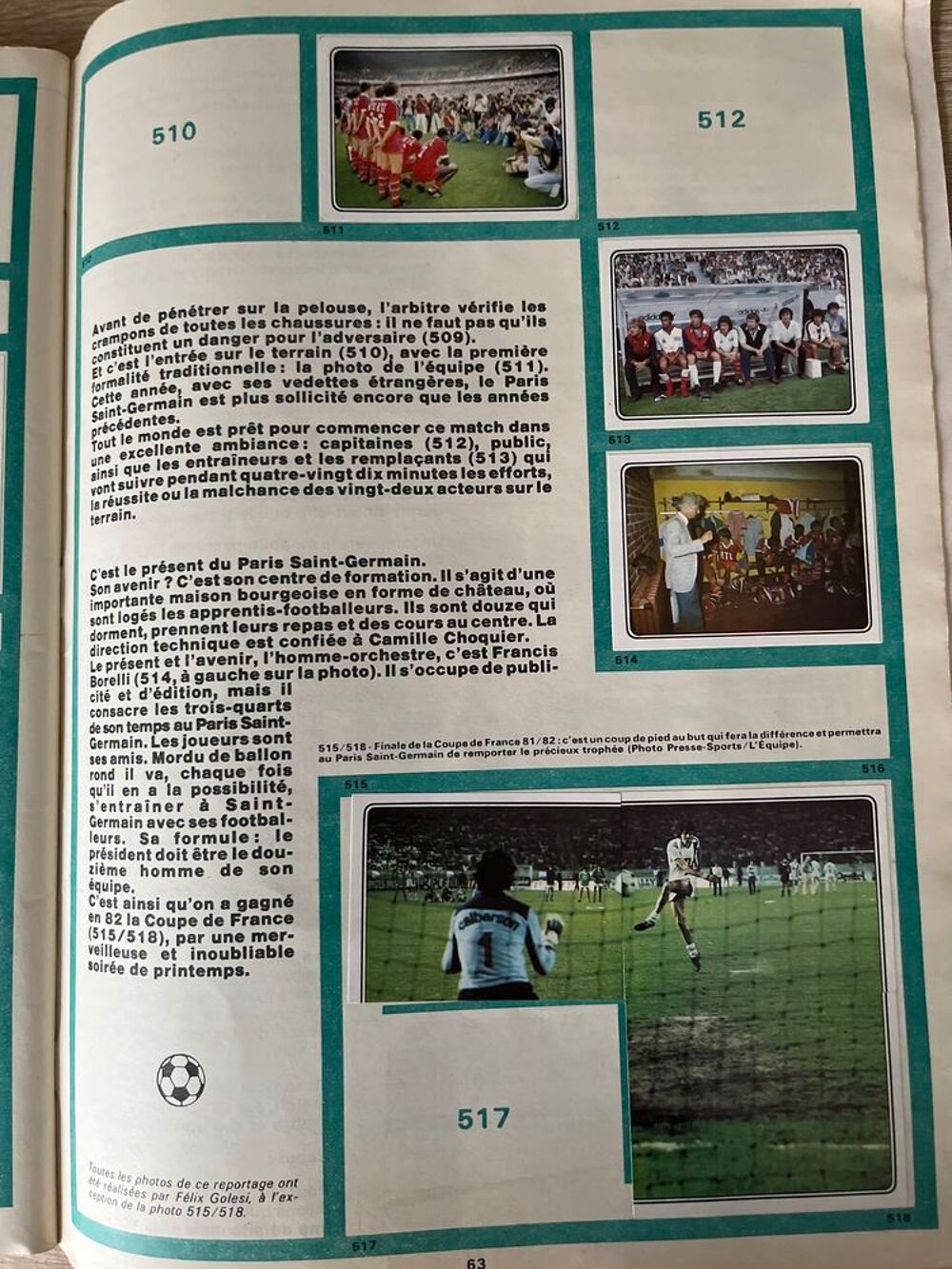 Panini album autocollants football 83 