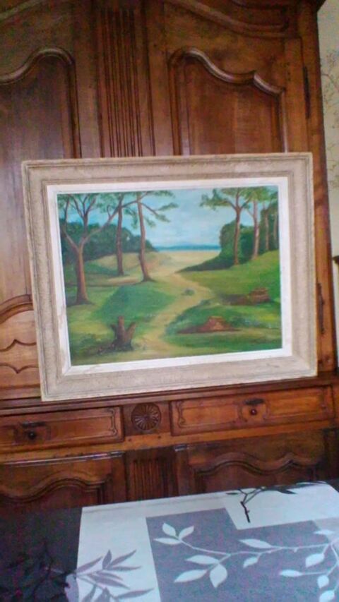 Peinture  la gouache sur toile  25 Avermes (03)