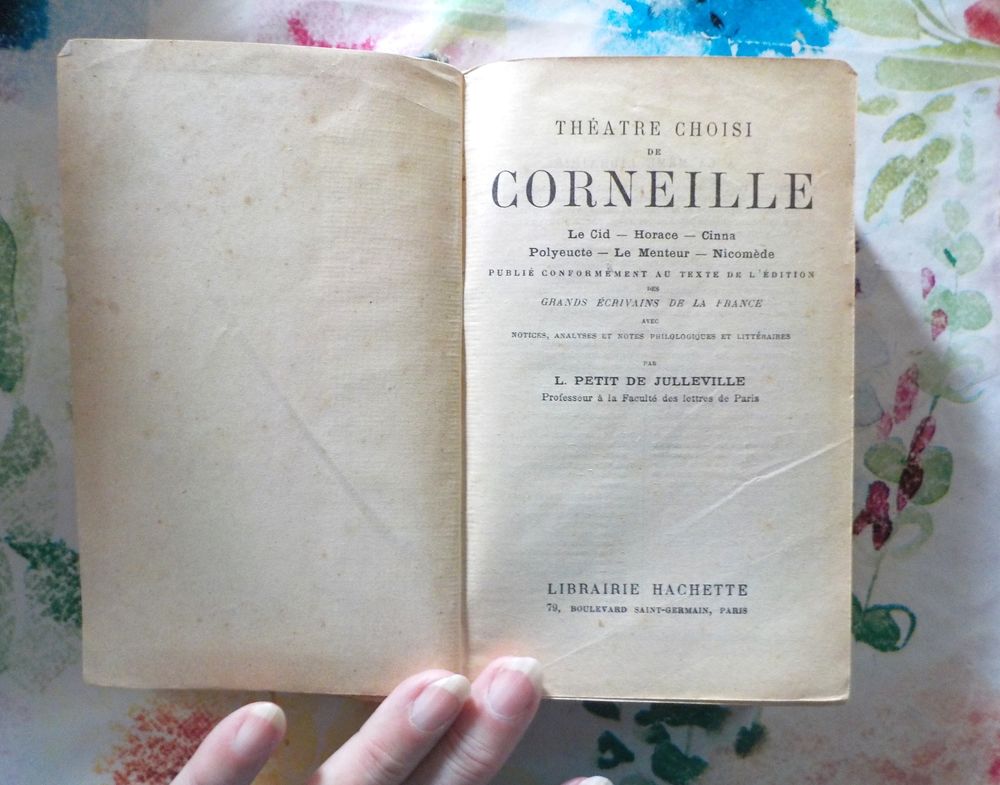 THEATRE CHOISI de CORNEILLE Librairie Hachette (1900 ?) Livres et BD