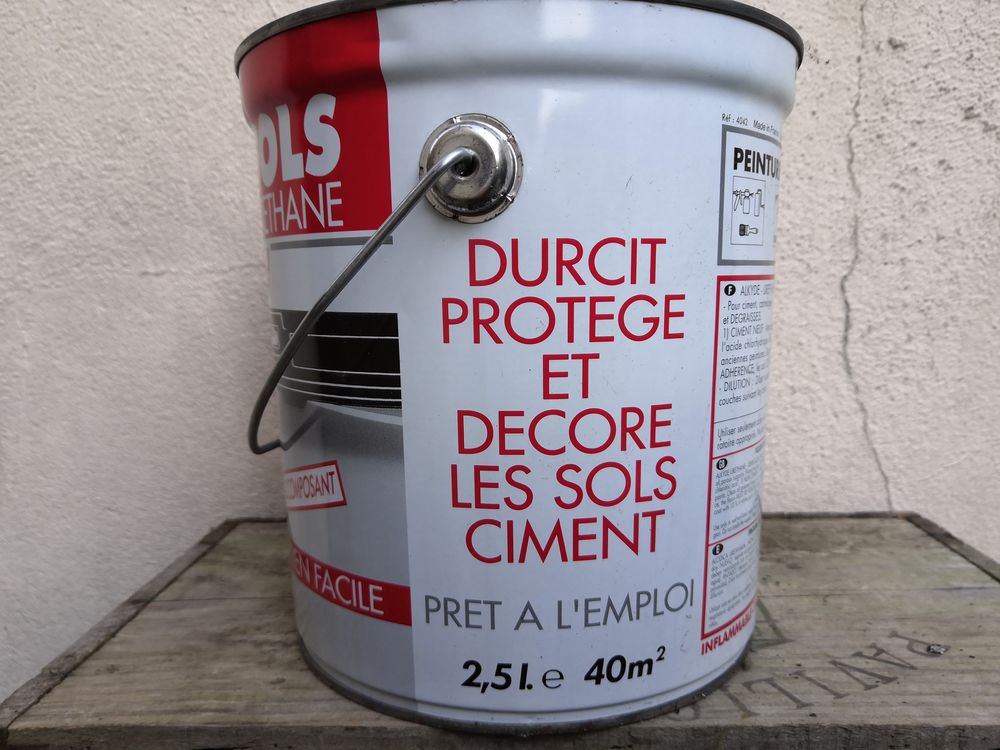 PEINTURE neuve *GRIS moyen* pour sol et tous support poreux Bricolage