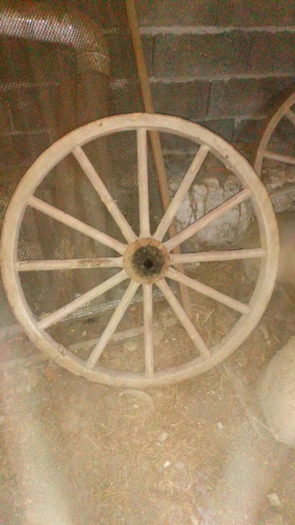 Roue en Bois Ancienne &agrave; Rayons Décoration