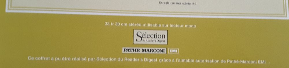 Coffret de 9 disques vinyles 33 tours ? Grands succ&egrave;s CD et vinyles