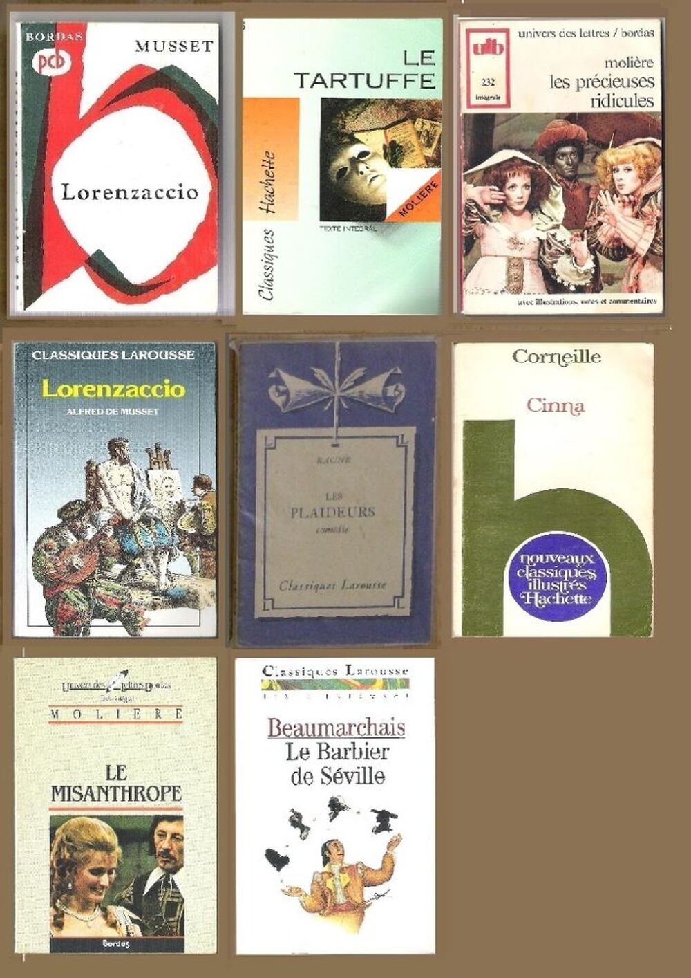 Livres classiques scolaires Livres et BD