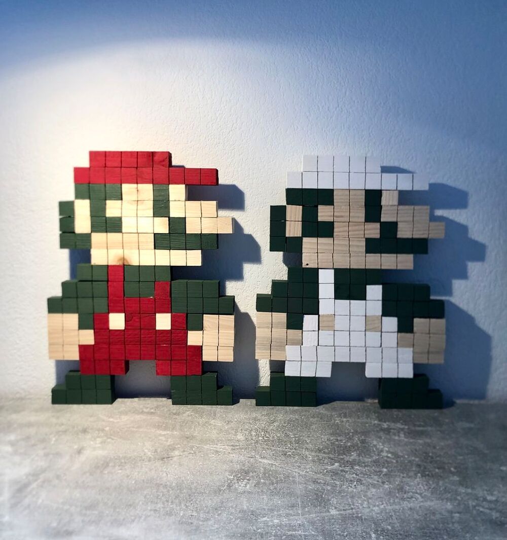 Nintendo - Super Mario &amp; Zelda - Pixel Art Bois Jeux / jouets