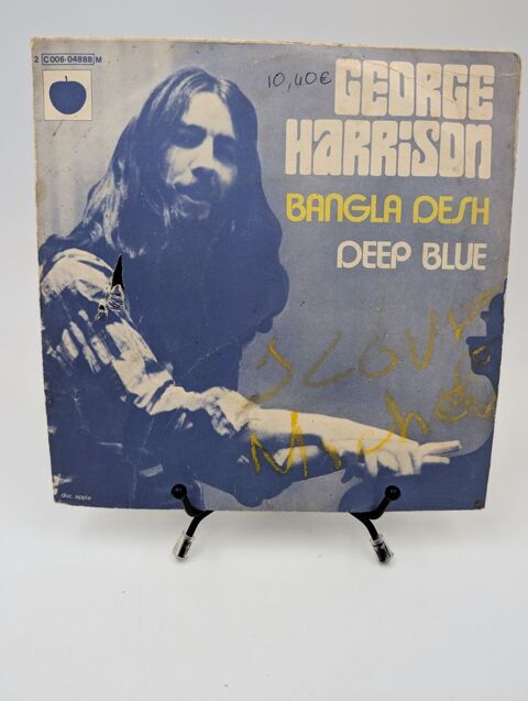Vinyle 45 tours George Harrison : Bangla Desh / Deep Blue  3 Vulbens (74)
