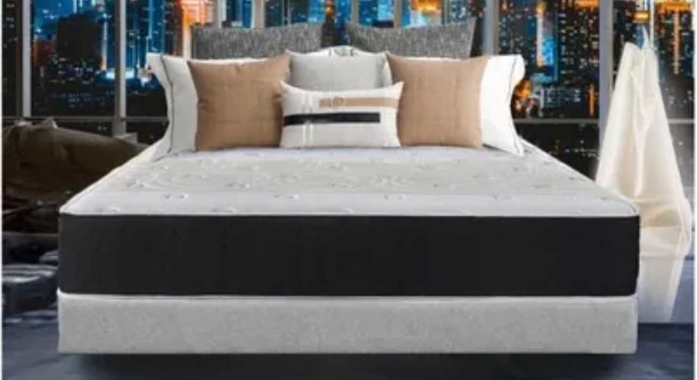 Ensemble lit King Size + Matelas Luxe M&eacute;moire de Formes Meubles