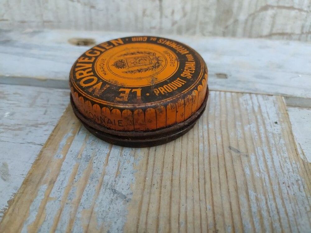 Ancienne Boite Publicitaire Cirage Cuir Le Norv&eacute;gien 