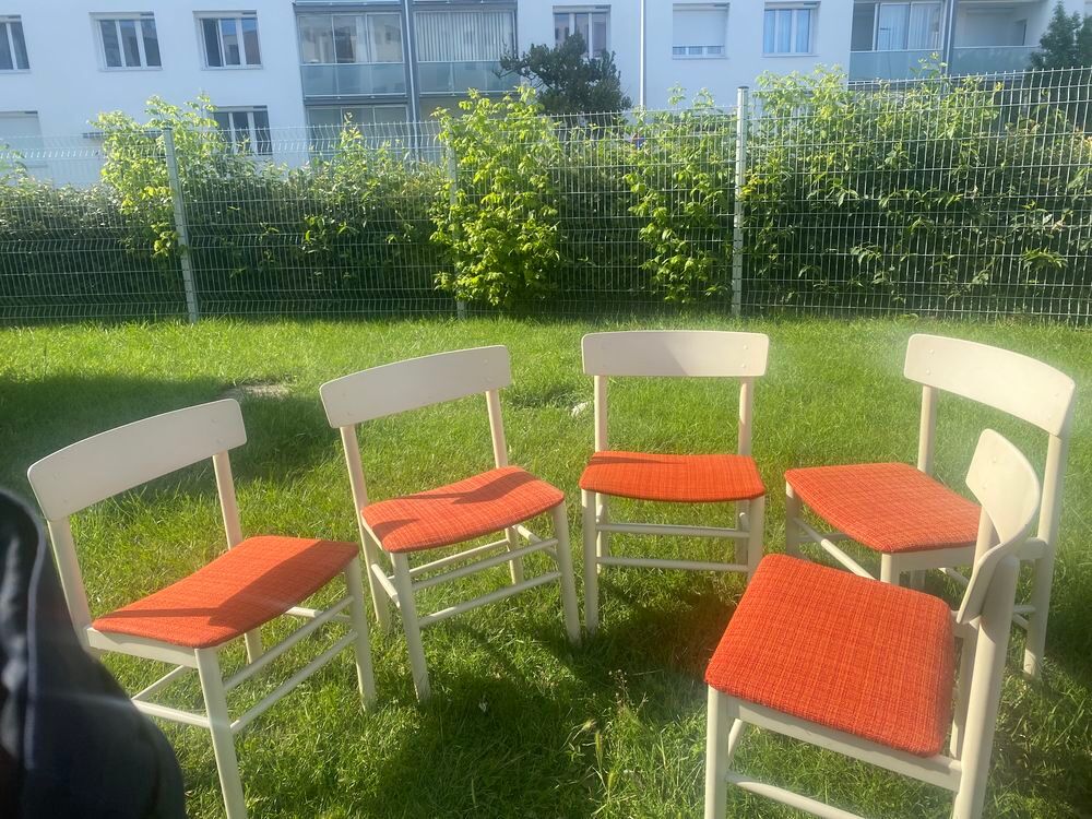 Chaise scandinave vintage &agrave; l'unit&eacute; ou en lot de 5 Meubles
