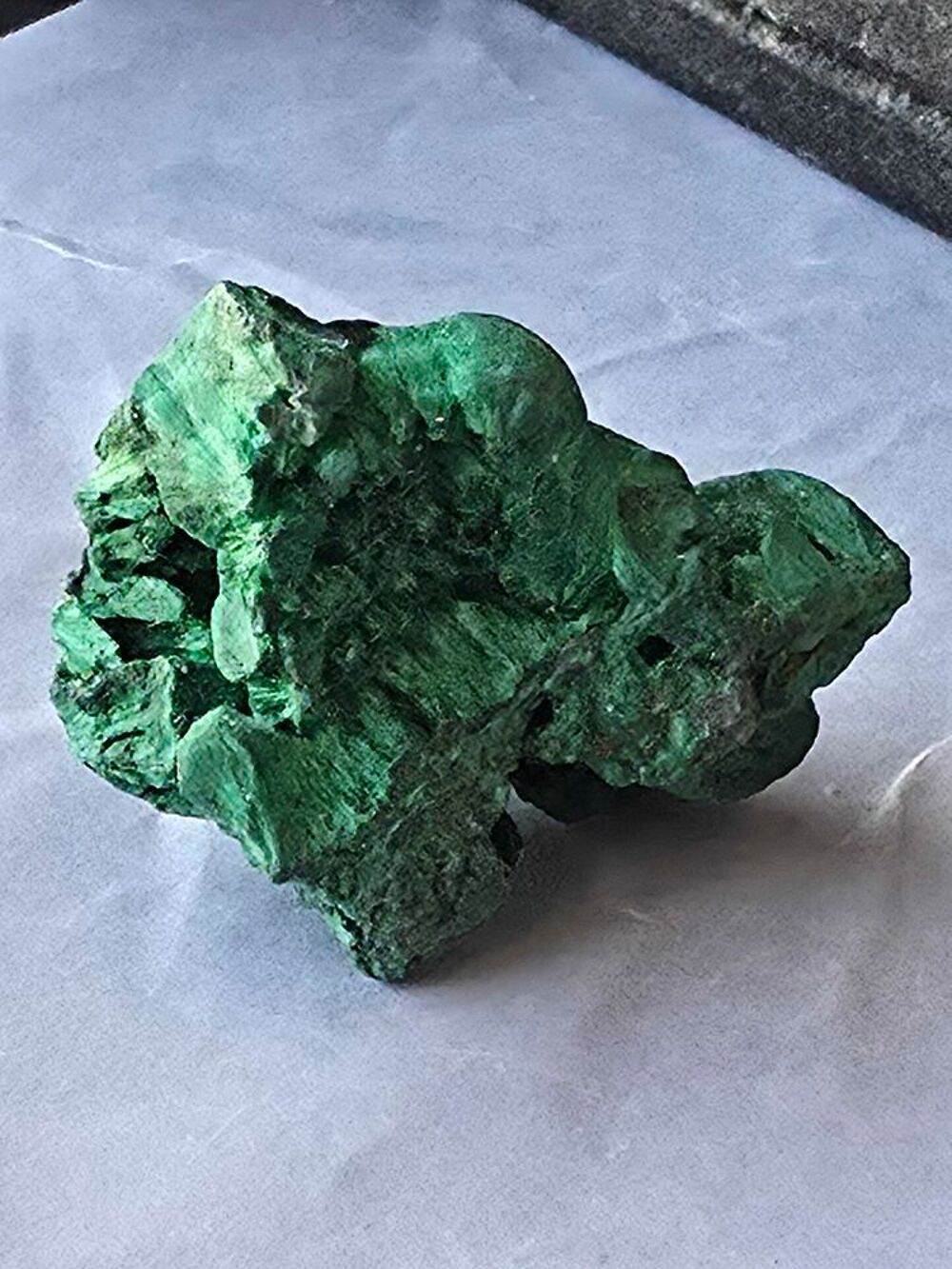 Pierre Naturelle Malachite Stalactite Fibreuse Katanga RDC 58g Collection 