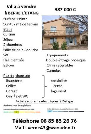  Villa � vendre 5 pi�ces 135 m�