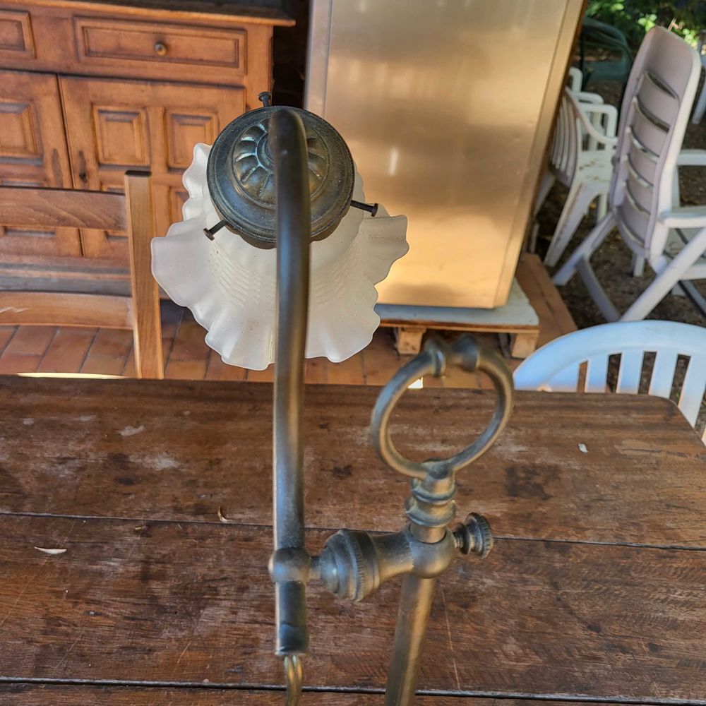 lampe de chevet en laiton ancien 