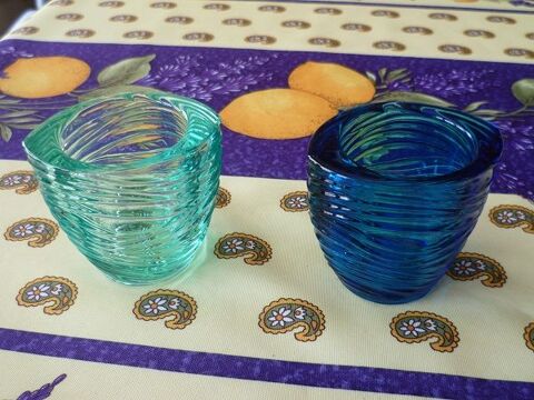 SupportS Partylite maison bougie déco mer bleu 6 Fèves (57)