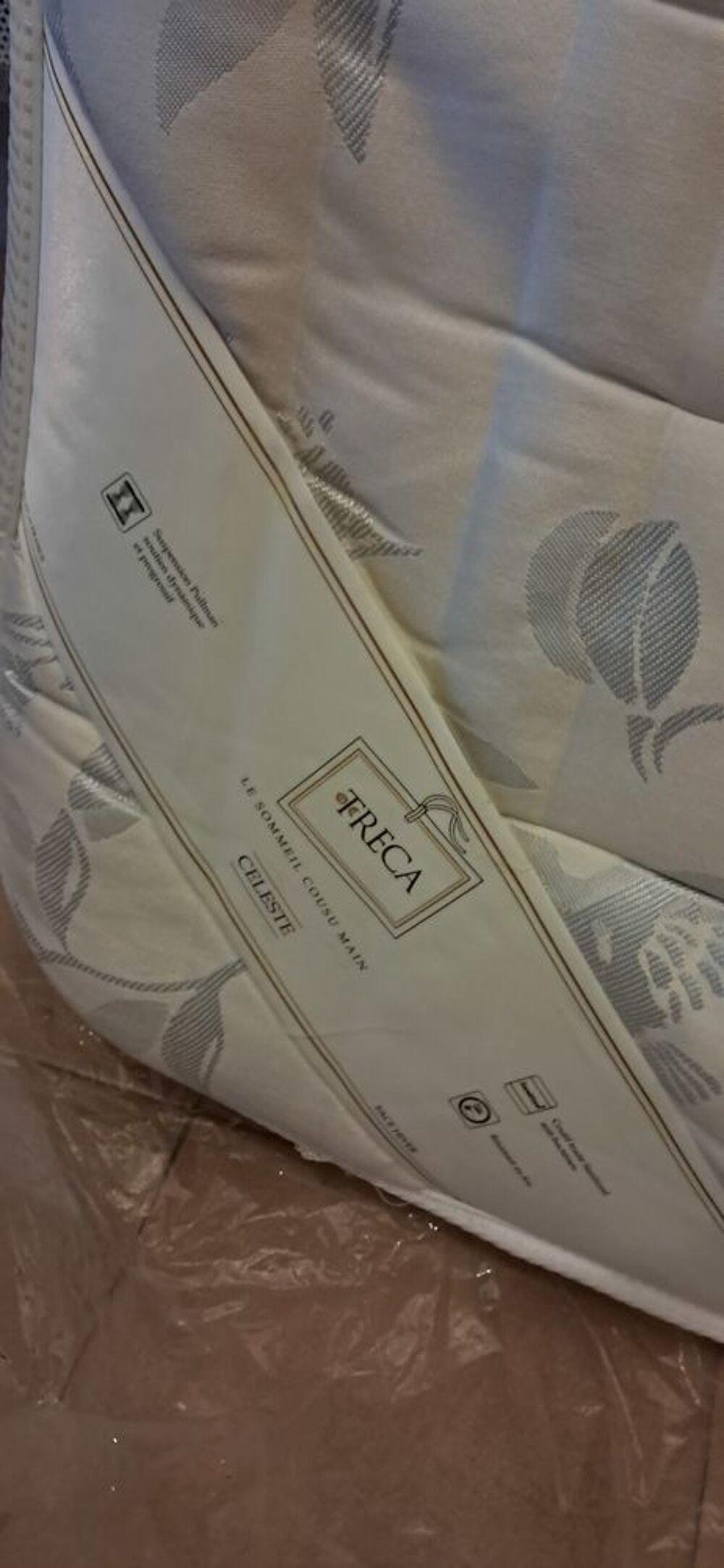 matelas de luxe TRECA&nbsp;C&eacute;leste 160&nbsp;X&nbsp;200 Pullman- cousu main- Meubles