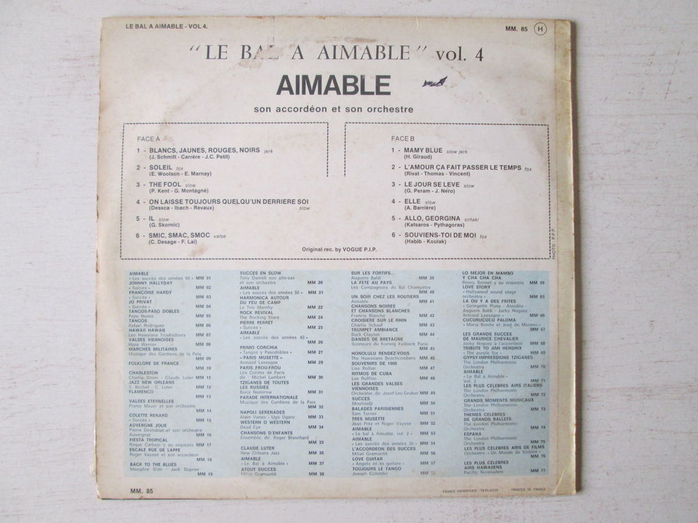 Le bal &agrave; Aimable volume 4 CD et vinyles
