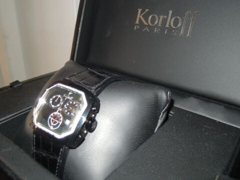 MONTRE CHRONO KORLOFF CADRAN NOIR SERTIE DE BRILLANTS 2500 Champagne-au-Mont-d'Or (69)