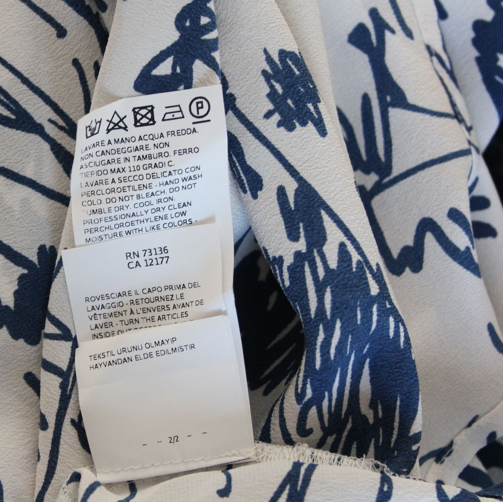 Chemise soie motifs bleus MAX MARA T.XL Vêtements