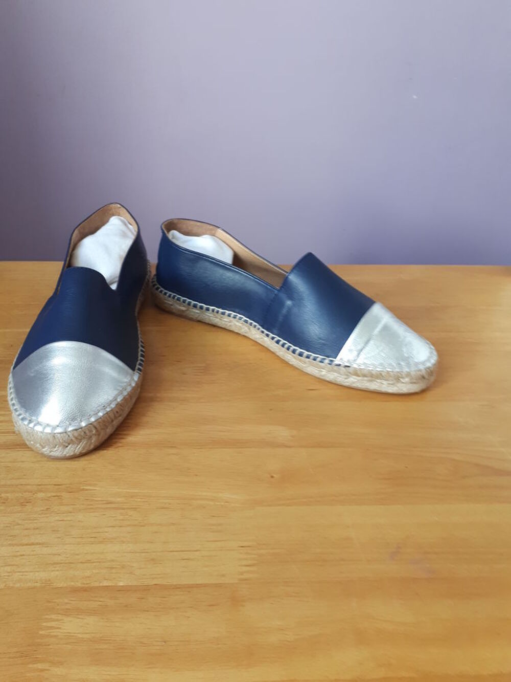 ESPADRILLES GRIS ET BLEUE Chaussures