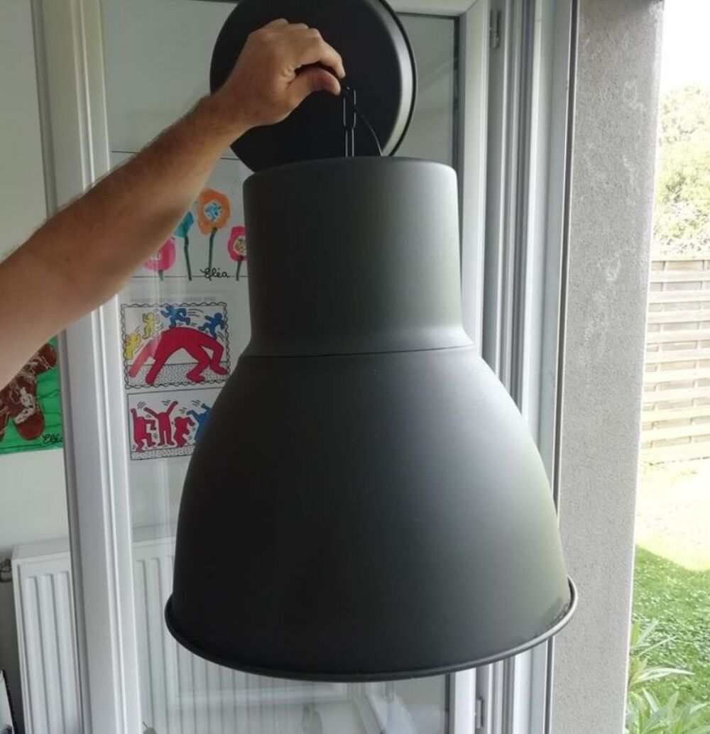 Suspension luminaire gris fonc&eacute; Décoration