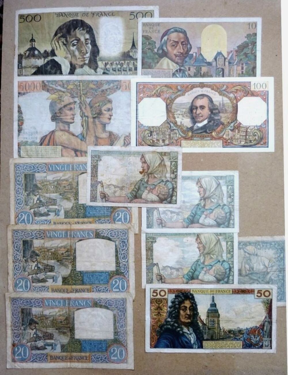 lot de 12 billets divers 