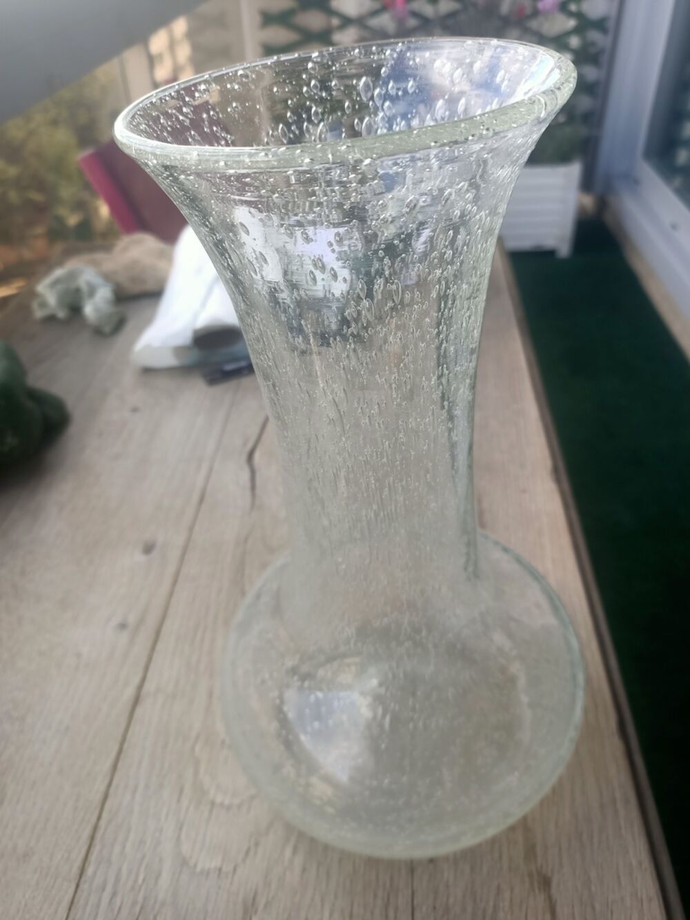 Vase Transparent Motif Bulle Décoration